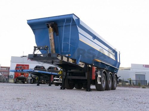 Semi-remorque benne - Emirsan Trailer - à 3 essieux / tractée / hydraulique