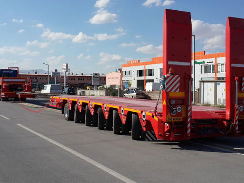 Semi-remorque à plateau - Emirsan Trailer - à suspension pneumatique / à 6 essieux / tractée