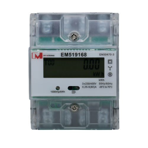 Compteur d'énergie électrique triphasé - EM519173  - IVY METERING - sur rail DIN / RS-485 / certifié MID