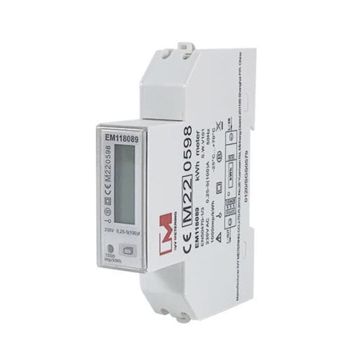 Compteur d'énergie électrique certifié MID - EM118090 EMC LVD - IVY METERING - monophasé / sur rail DIN / RS-485