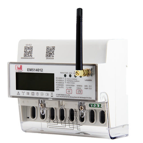 Compteur d'énergie électrique triphasé - EU868mMHz  - IVY METERING - sur rail DIN / avec afficheur LCD / intelligent