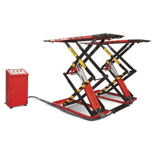 Pont élévateur à doubles ciseaux - BŞR- 502 - Basaran Hydraulic Garage Equipment - 3,5 tonnes / hydraulique / pour voiture