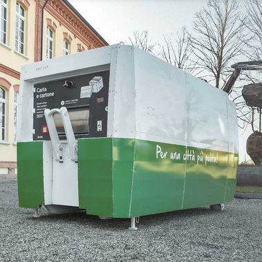 Compacteur de déchets mélangés - Ecologia Soluzione Ambiente - mobile / modulaire / à chargement latéral