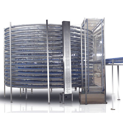 Tour de refroidissement à spirale - Hebei AOCNO Baking Machinery Co., Ltd. - haute capacité / pour l'industrie agroalimentaire