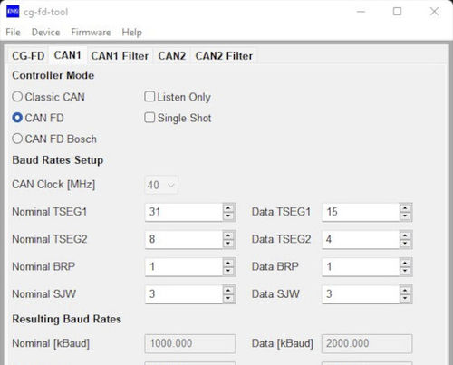 Logiciel configuration - cg-fd-tool - EMS Dr. Thomas Wünsche e.K. - d'interface / de réseau CAN