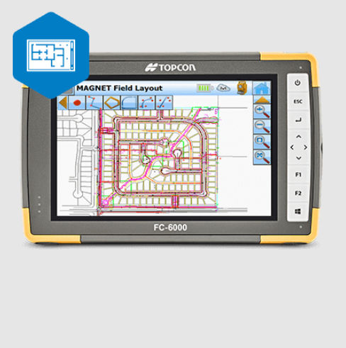 Logiciel d'interface - MAGNET Field Layout - TOPCON - de création / de vérification / de connectivité