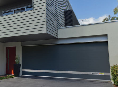 Porte sectionnelle - Modern style - KOPRON SPA - en métal / en bois / pour garage