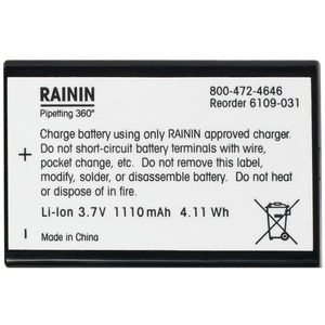 Batterie lithium-ion - E4-BATT - Rainin - rectangulaire / pour outil électroportatif / mobile