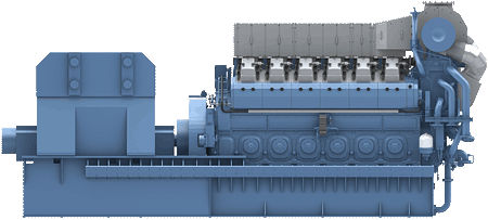 Moteur à gaz - B35:40 - Rolls Royce - à 4 cylindres / pour groupe électrogène