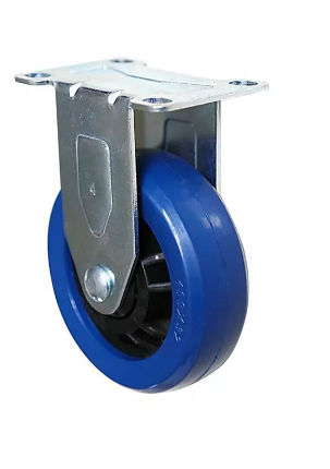 Roulette fixe - 310PF-100035B-42S - Taizhou Wanda Casters & Hardware Mfg. Co., Ltd. - à platine / double / en caoutchouc élastique
