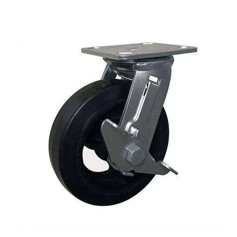 Roulette pivotante - 600PS-100050R-12-STL - Taizhou Wanda Casters & Hardware Mfg. Co., Ltd. - à platine / en acier / en caoutchouc