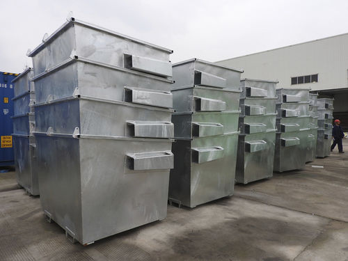 Conteneur à déchets en acier - Hero Equipment (Yangzhou) Co., Ltd. - pour déchets industriels / ouvert / déchargement par l'arrière