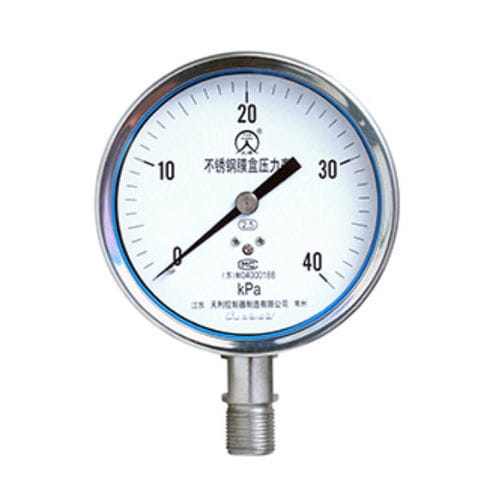 Manomètre à cadran - YE-100B - Changzhou Tianli Intelligent Control Co., Ltd. - en acier inoxydable / à capsule / IP64