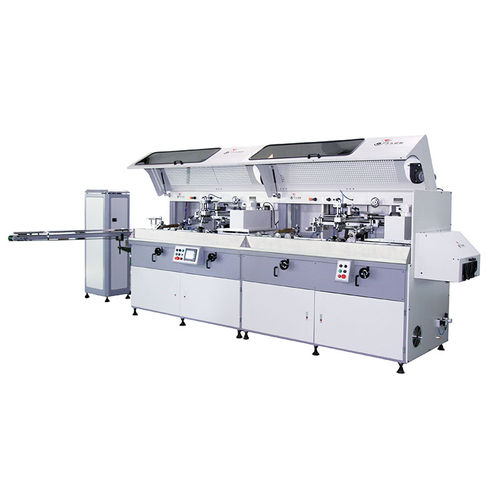 Machine de sérigraphie automatique - YD-SPA102/2C - Dongguan Yaodong Machinery Manufacturing Co., Ltd. - à 2 couleurs / pour bouteilles en plastique / avec système de polymérisation par UV