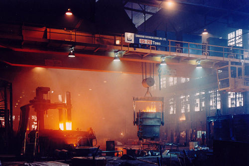 Pont roulant bipoutre - QDY - Henan Kuangshan Crane Co., Ltd. - pour atelier / pour soulever du métal en fusion