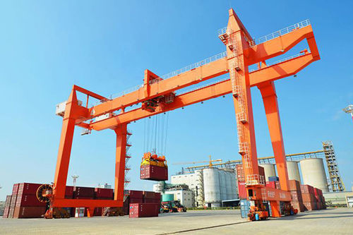 Portique sur rail - RMG - Henan Kuangshan Crane Co., Ltd. - pour container / en acier