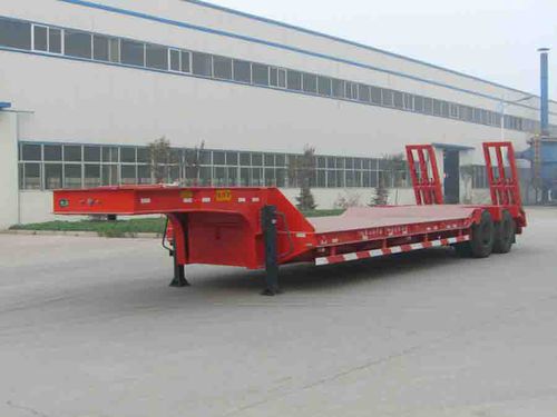 Semi-remorque extra-surbaissée - Shandong Liangshan Huayu Group Auto Manufactory Co., Ltd. - pour machines / à 2 essieux / tractée