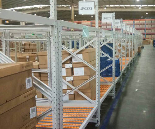 Rayonnage de stockage par accumulation - Guangdong Sunli Intelligent Logistics Equipment Co., Ltd. - pour boîtes / automatisé
