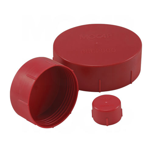 Capuchon fileté - BGC series - MOCAP LTD - rond / en polyéthylène basse densité (PEBD) / moleté