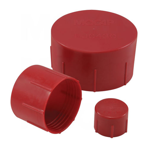 Capuchon fileté - FJC series - MOCAP LTD - rond / en polyéthylène basse densité (PEBD) / moleté