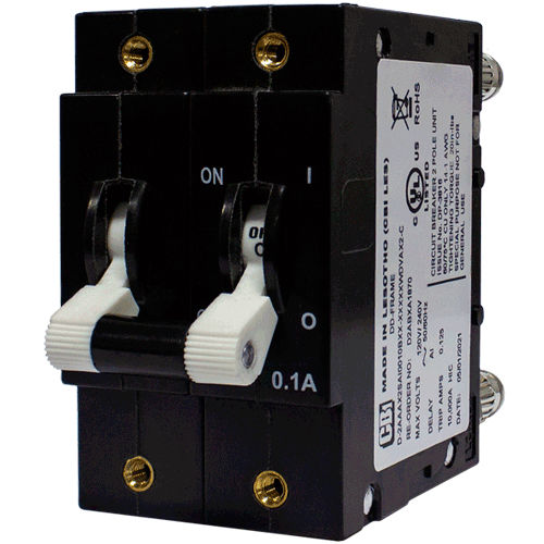 Disjoncteur hydraulique-magnétique - D2P series - CBI-electric: low voltage - AC / bipolaire / à réarmement manuel