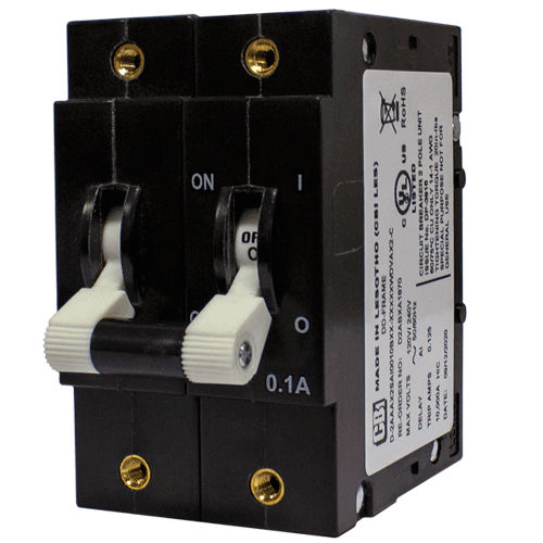 Disjoncteur hydraulique-magnétique - D2R series - CBI-electric: low voltage - AC / 2 pôles / à réarmement manuel