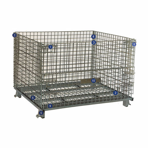 Caisse-palette grillagée - IWM series - NANJING TOCO WAREHOUSE EQUIPMENT CO., LTD. - de stockage / gerbable / pliable