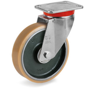 Roulette pivotante - 63AC series - Tellure Rôta - à platine / industrielle / pour chariot