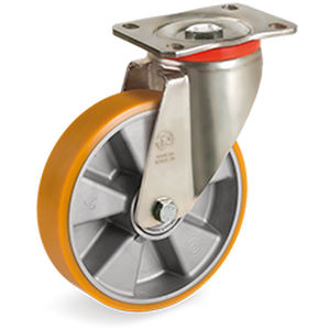 Roulette pivotante - 65AL series - Tellure Rôta - à platine / pour fortes charges / industrielle