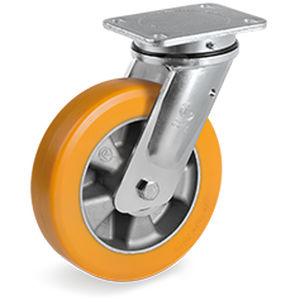 Roulette pivotante - 65HT series - Tellure Rôta - à platine / à faible bruit / de grande épaisseur