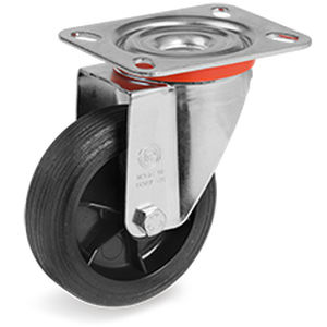 Roulette pivotante - 51 series - Tellure Rôta - à platine / en caoutchouc / en thermoplastiques