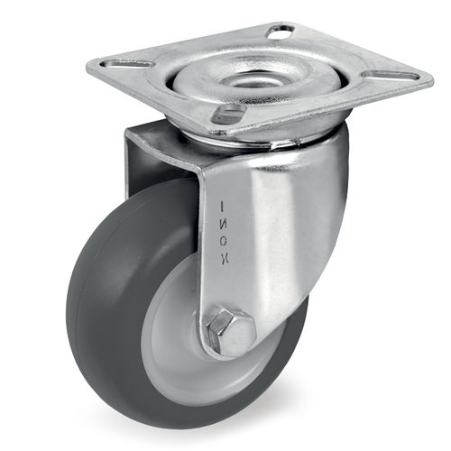 Roulette pivotante - 38 series  - Tellure Rôta - à platine / non marquante / en thermoplastiques