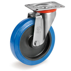 Roulette pivotante - 73AE series  - Tellure Rôta - à platine / non marquante / industrielle