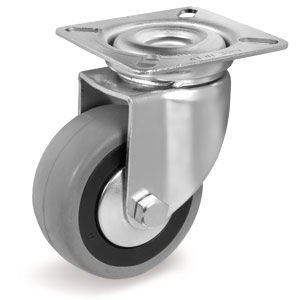 Roulette pivotante - 37 series - Tellure Rôta - à platine / avec pare-fils / d'ameublement