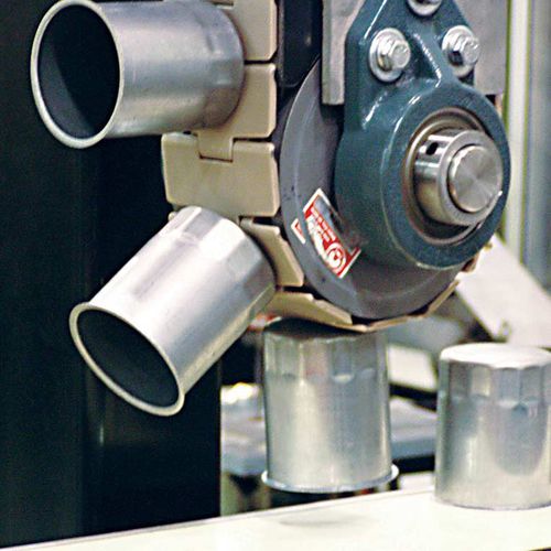 Rail transporteur de canettes - Industrial Magnetics - à bande magnétique