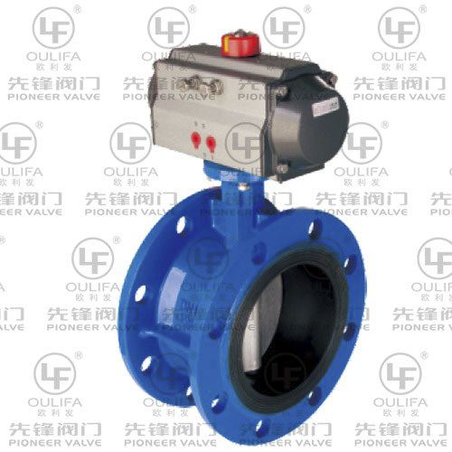 Vanne papillon - D641X - Wenzhou Pioneer Valve Co., Ltd. - pneumatique / à régulation de débit / pour eaux usées