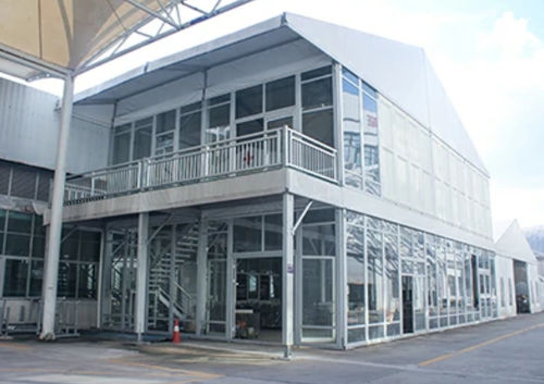 Tente démontable - Double - Guangzhou Yijin Aluminium Co., Ltd. - modulaire / transportable / ignifuge