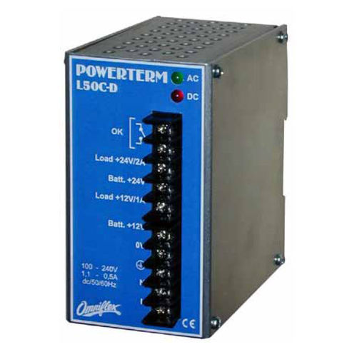 Chargeur de batterie sur rail-DIN - L50C-D - Omniflex - plomb-acide / automatique