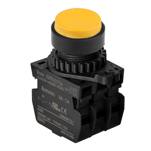 Bouton poussoir coup de poing - S2PR series - Autonics - IP65 / rond