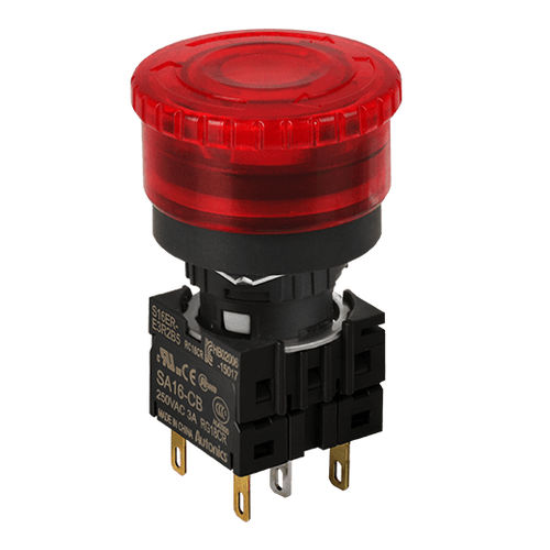 Interrupteur monté sur panneaux - S16ER series - Autonics - lumineux / non lumineux / d'arrêt d'urgence