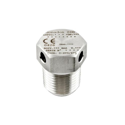 Disque de rupture sur unité étanche filetée - SU/T - Donadon SDD - à siège angulaire / en inox
