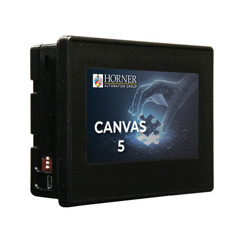 Automate programmable avec HMI à écran tactile intégrée - Canvas 5 - Horner Automation - pour montage sur panneau / avec E/S intégrée / entrées analogiques