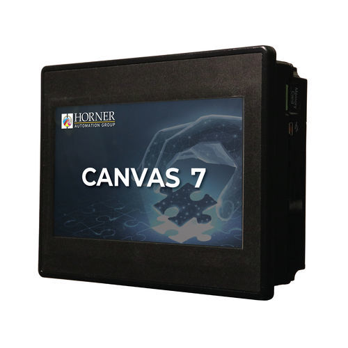 Automate programmable avec HMI à écran tactile intégrée - Canvas 7 - Horner Automation - pour montage sur panneau / avec E/S intégrée / entrées analogiques