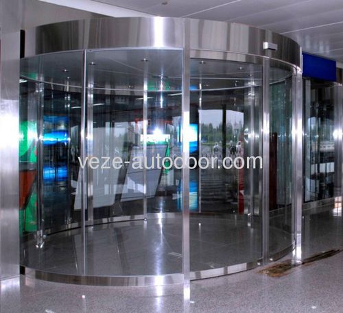 Système de portes coulissant cintré - Ningbo VEZE Automatic Door Co., Ltd. - en aluminium / pour l'intérieur / automatique