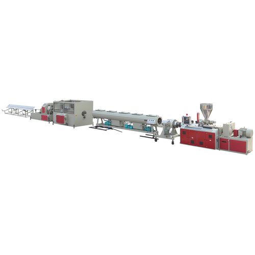 Ligne d'extrusion double vis - ZHANGJIAGANG QING CHEN YU MACHINERY CO., LTD. - de tuyau / pour PVC / pour tubes de drainage