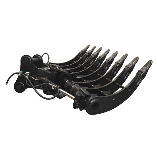 Râteau forestier pour pelle hydraulique - Tilt  - Xuzhou Shenfu Construction Machinery and Equipment Co., Ltd.