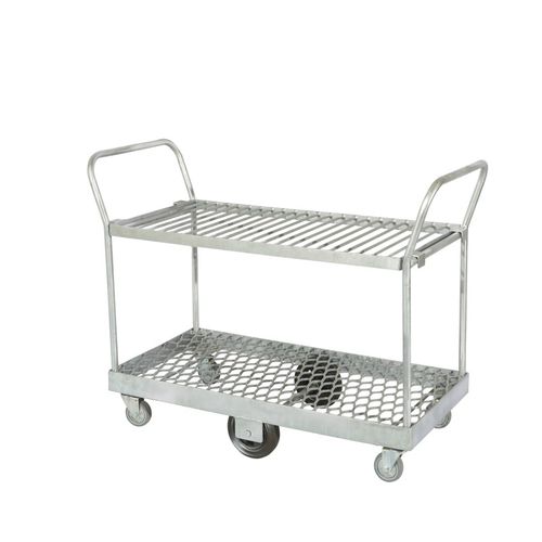 Chariot de chargement - Changzhou Yueyang Machinery Co., Ltd. - en acier galvanisé / 2 niveaux / à plate-forme