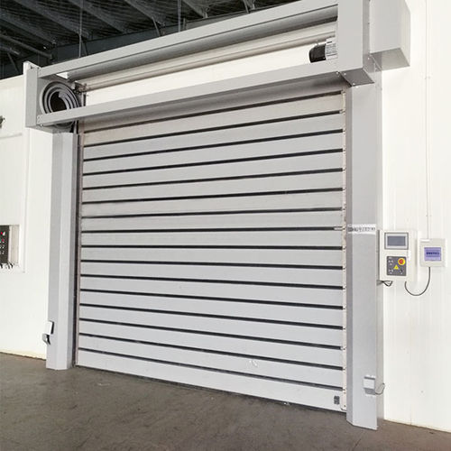Porte en aluminium - YUOU (LUOYANG) DOORS AND WINDOWS TECHNOLOGY CO., LTD. - à enroulement / industrielle / pour l'extérieur