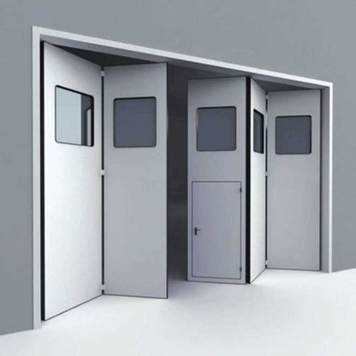 Porte industrielle - YUOU (LUOYANG) DOORS AND WINDOWS TECHNOLOGY CO., LTD. - pliante / en acier / en verre