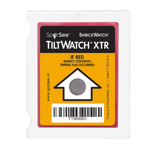 Indicateur d'inclinaison - TiltWatch® XTR  - SpotSee - étiquette / facile à installer / irréversible